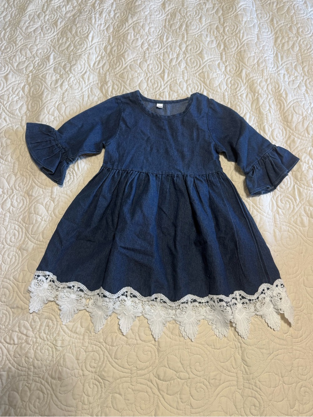 Girls boutique Denim and lace dress toddler 3T-4T